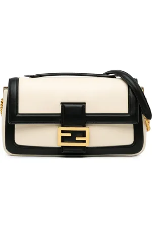 Fendi Bolsa de hombro Bicolor Leather Chain Midi baguette 2010-2023