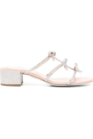 RENE CAOVILLA Sandalias con detalles de cristal y tacón de 40mm