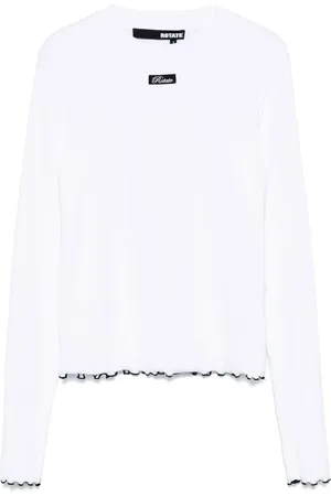 ROTATE Playera de canalé manga larga