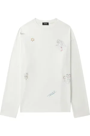 We11 Done Playera con detalles de strass