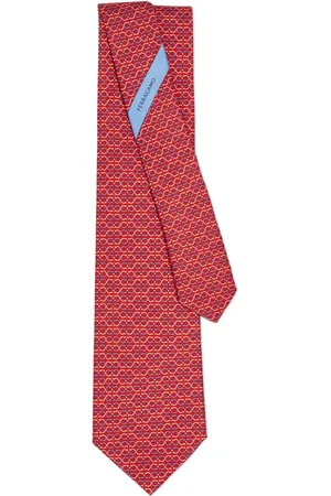 Salvatore Ferragamo Corbata con estampado Gancini