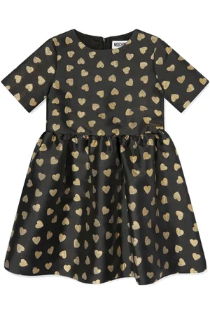 Moschino Vestido con corazones en jacquard