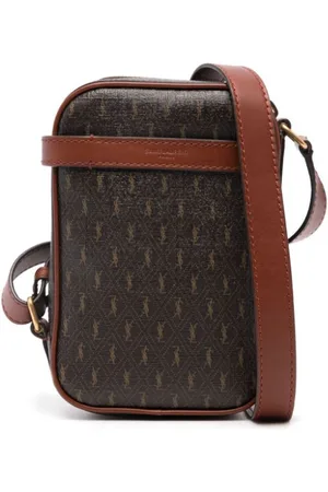 Saint Laurent Bolsa crossbody con monograma estampado