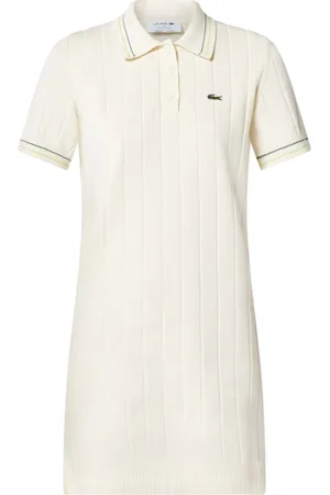 Lacoste Vestido corto estilo playera tipo polo manga corta
