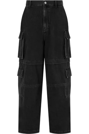 Studio Tomboy Pantalones cargo de mezclilla anchos