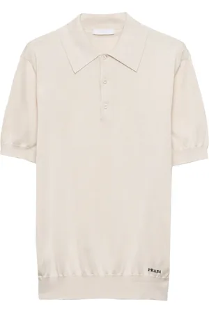 Prada Playera tipo polo de seda