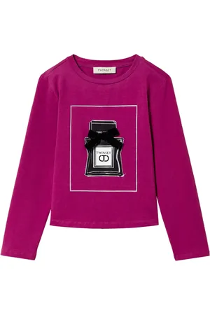 Twin-Set Playera con estampado gráfico y glitter