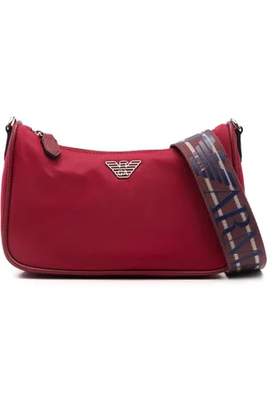 Emporio Armani Bolsa crossbody ASV con placa del logo