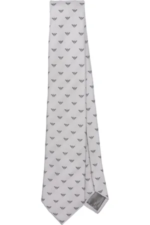 Emporio Armani Corbata de seda con motivo en jacquard