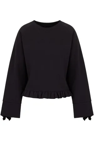 Emporio Armani Top con volantes en las mangas