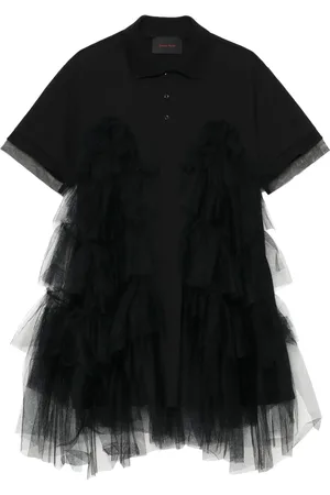 Simone Rocha Playera tipo polo con capa de tul