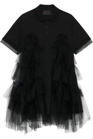 Simone Rocha Playera tipo polo con capa de tul