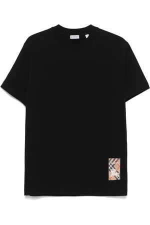 Burberry Playera con parche del logo y motivo de cuadros