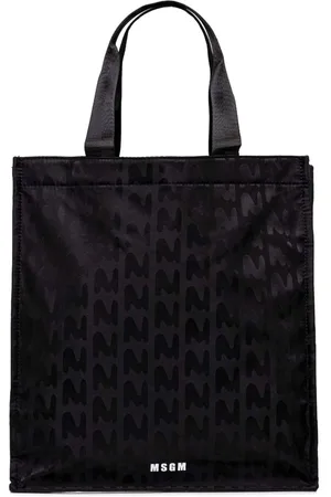 Msgm Tote con logo en jacquard