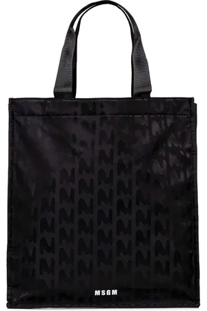 Msgm Tote con logo en jacquard