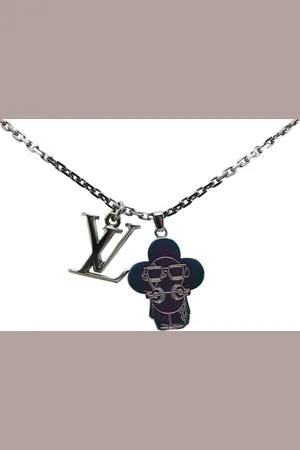 LOUIS VUITTON Collar Ruthenium DJ Vivienne Pendant 2020