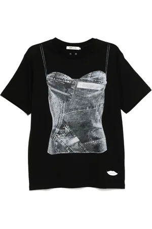 SJYP Playera con bustier estampado