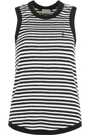 Saint Laurent Camiseta con rayas estampadas