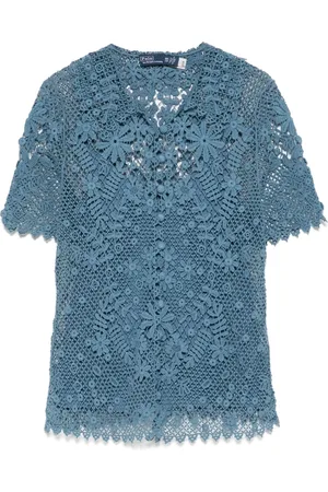Ralph Lauren Blusa con encaje floral