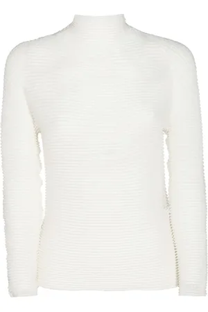 Issey Miyake Suéter con efecto plisado