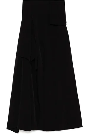 YOHJI YAMAMOTO Falda drapeada con cintura alta