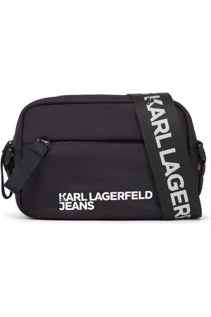 Karl Lagerfeld Mochila tipo mensajero con logo estampado