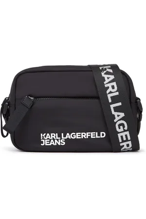 Karl Lagerfeld Mochila tipo mensajero con logo estampado