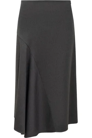 Brunello Cucinelli Falda midi con diseño acampanado