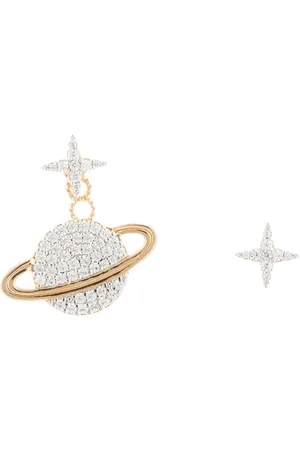 APM Monaco Aretes asimétricos con diseño de planeta