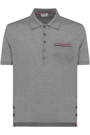 Thom Browne Playera tipo polo con motivo de rayas RWB