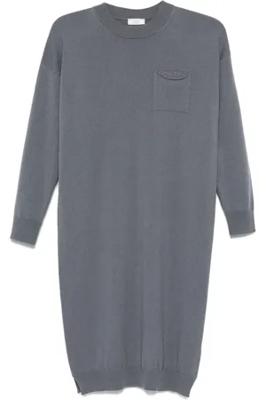 PESERICO SIGN Vestido midi con diseño tejido
