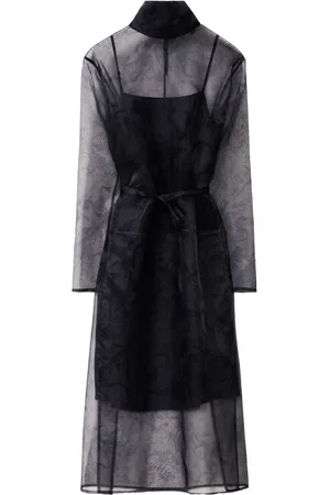 Fabiana Filippi Vestido de seda midi con estampado