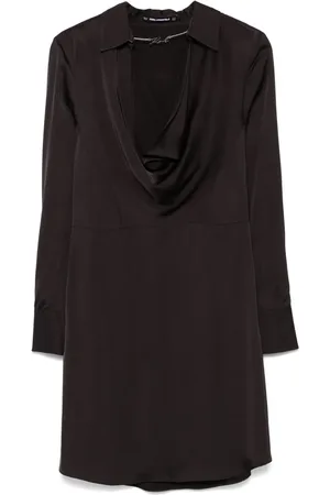 Karl Lagerfeld Vestido corto con detalle de cadena y logo