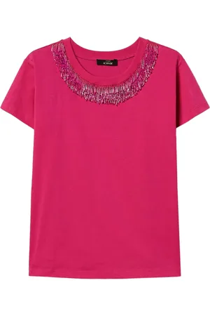 Twin-Set Playera con detalle de flecos