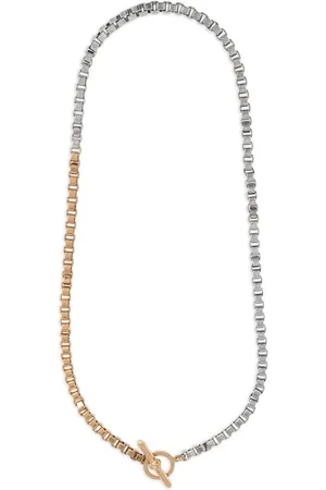 AllSaints Collar de cadena con diseño de dos tonos