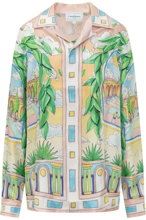 Casablanca Camisa de seda estampada