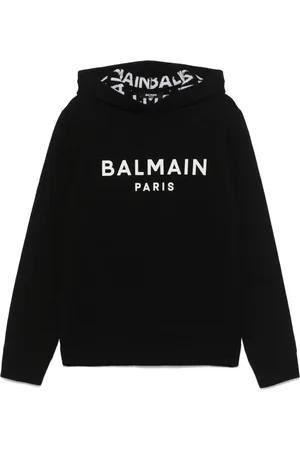 Balmain Hoodie con logo en jacquard