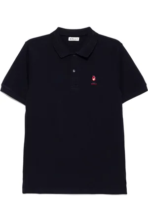 Bally Playera tipo polo manga corta con logo bordado