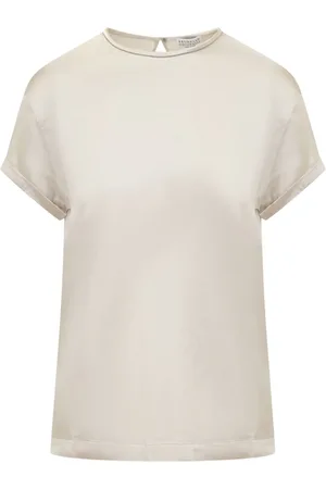 Brunello Cucinelli Blusa con detalle de cadena Monili