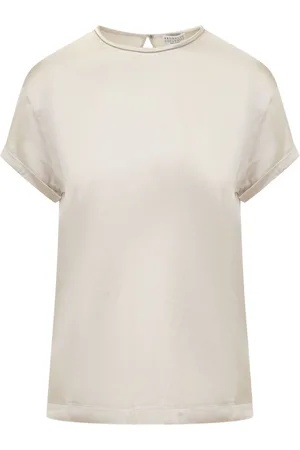 Brunello Cucinelli Blusa con detalle de cadena Monili