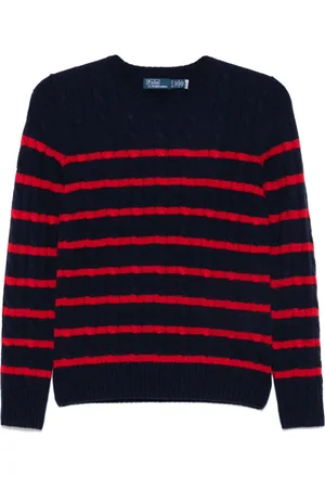 Ralph Lauren Suéter en tejido de ochos con motivo de rayas