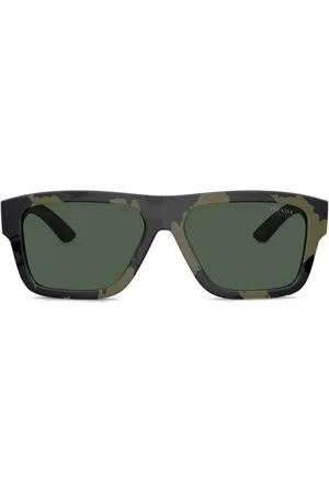 Prada Lentes de sol con estampado militar