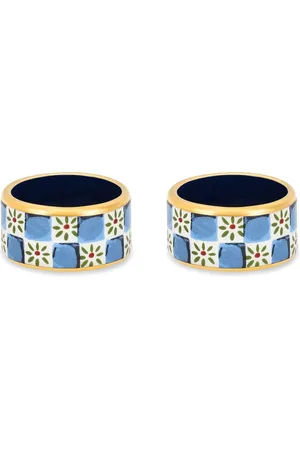 Dolce & Gabbana Set de dos anillos en porcelana para servilletas pequeños