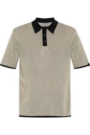 RAG&BONE Playera tipo polo de tejido canalé fino