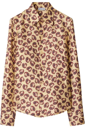 Burberry Camisa de seda con estampado de cachemira