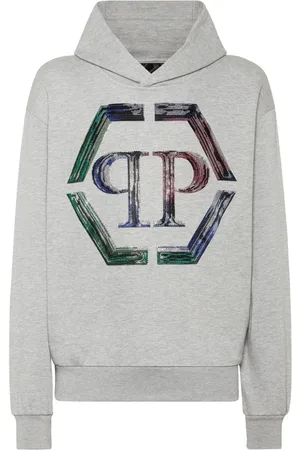 Philipp Plein Hoodie Strass Hexagon