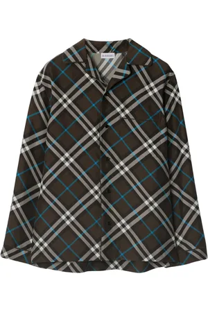 Burberry Camisa de seda con motivo Vintage Check