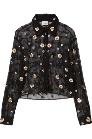 Claudie Pierlot Camisa con bordado traslúcido