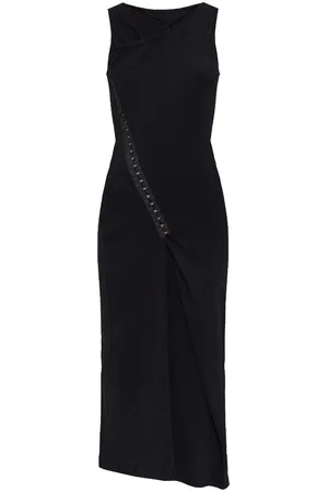 Maison Margiela Vestido midi con panel superpuesto
