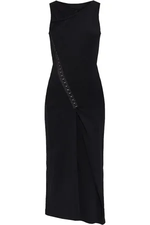 Maison Margiela Vestido midi con panel superpuesto